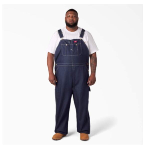 NWT Dickies Indigo Bib Overalls Size 44x32 - Picture 1 of 5